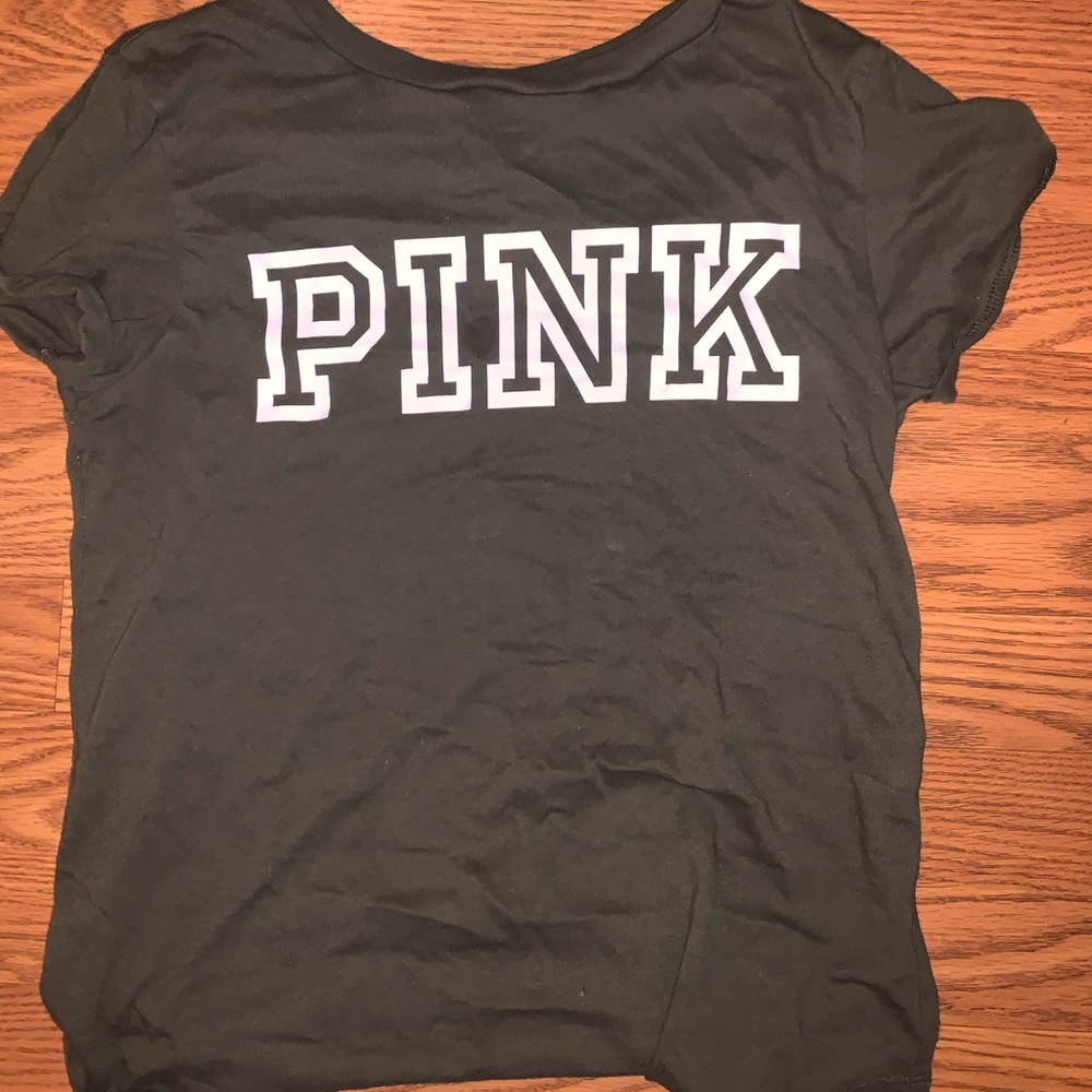 army green PINK tee